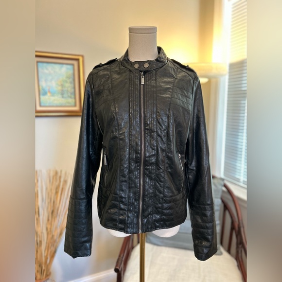 J2 Faux Black Leather Jacket - Picture 1 of 10